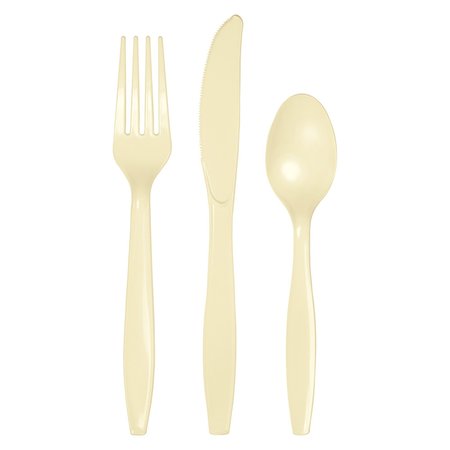 TOUCH OF COLOR Yellow Assorted Plastic Cutlery, Mimosa, 288PK 010432